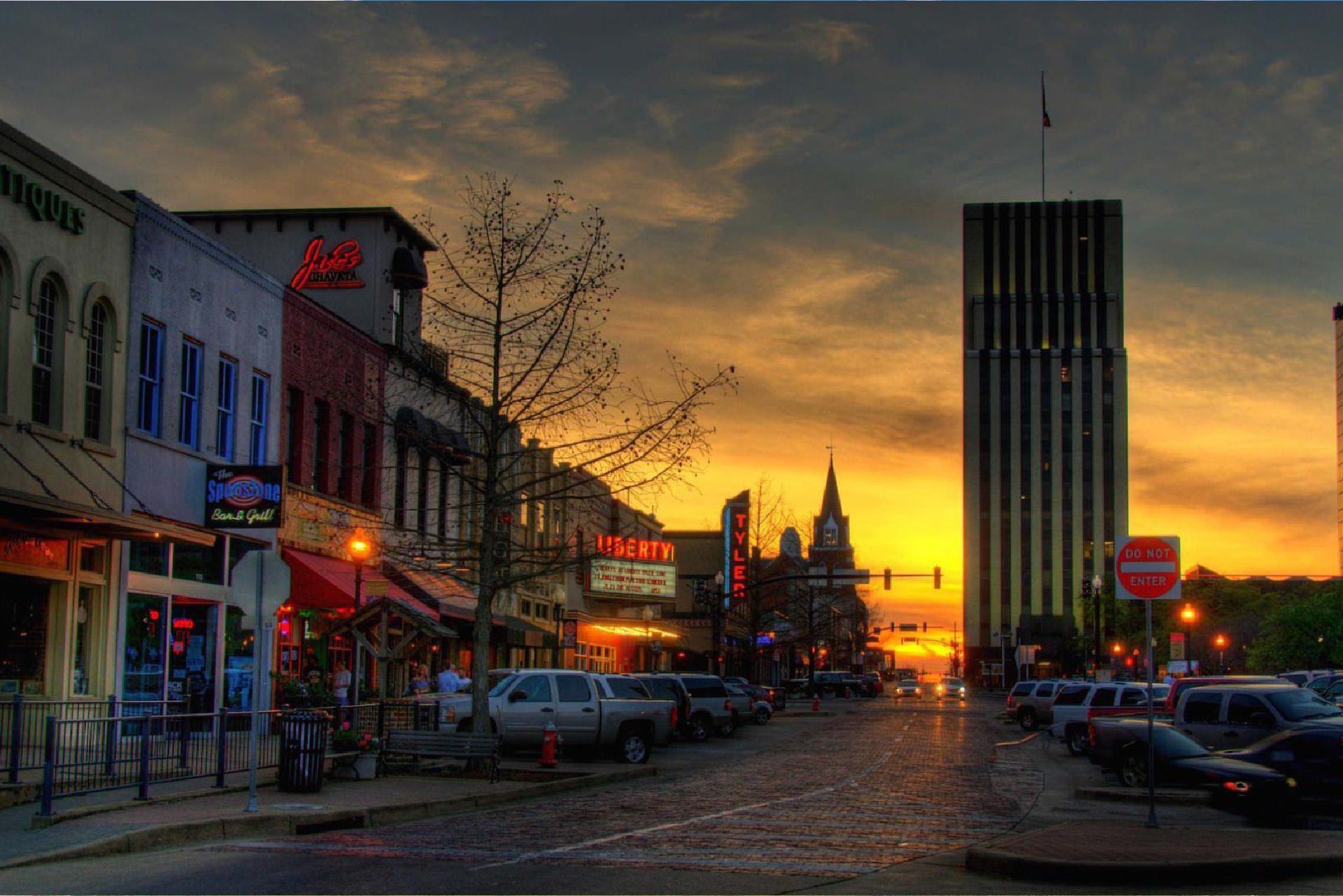 Search results for local businesses in Tyler, TX displayed on a smartphone screen.