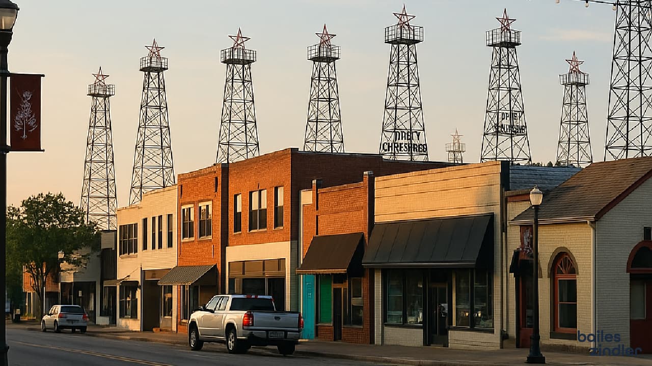 Business owner in Kilgore reviewing marketing analytics on a laptop.