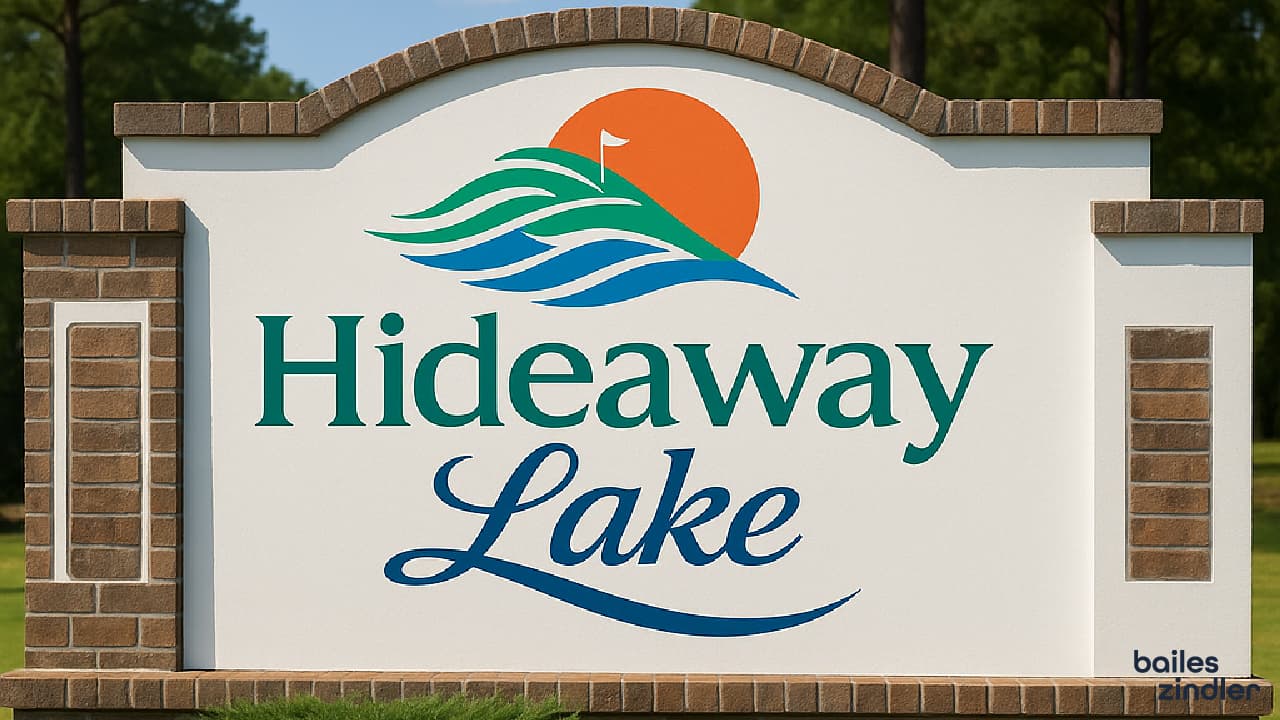 Search rankings and analytics for a Hideaway, TX business on a laptop screen.