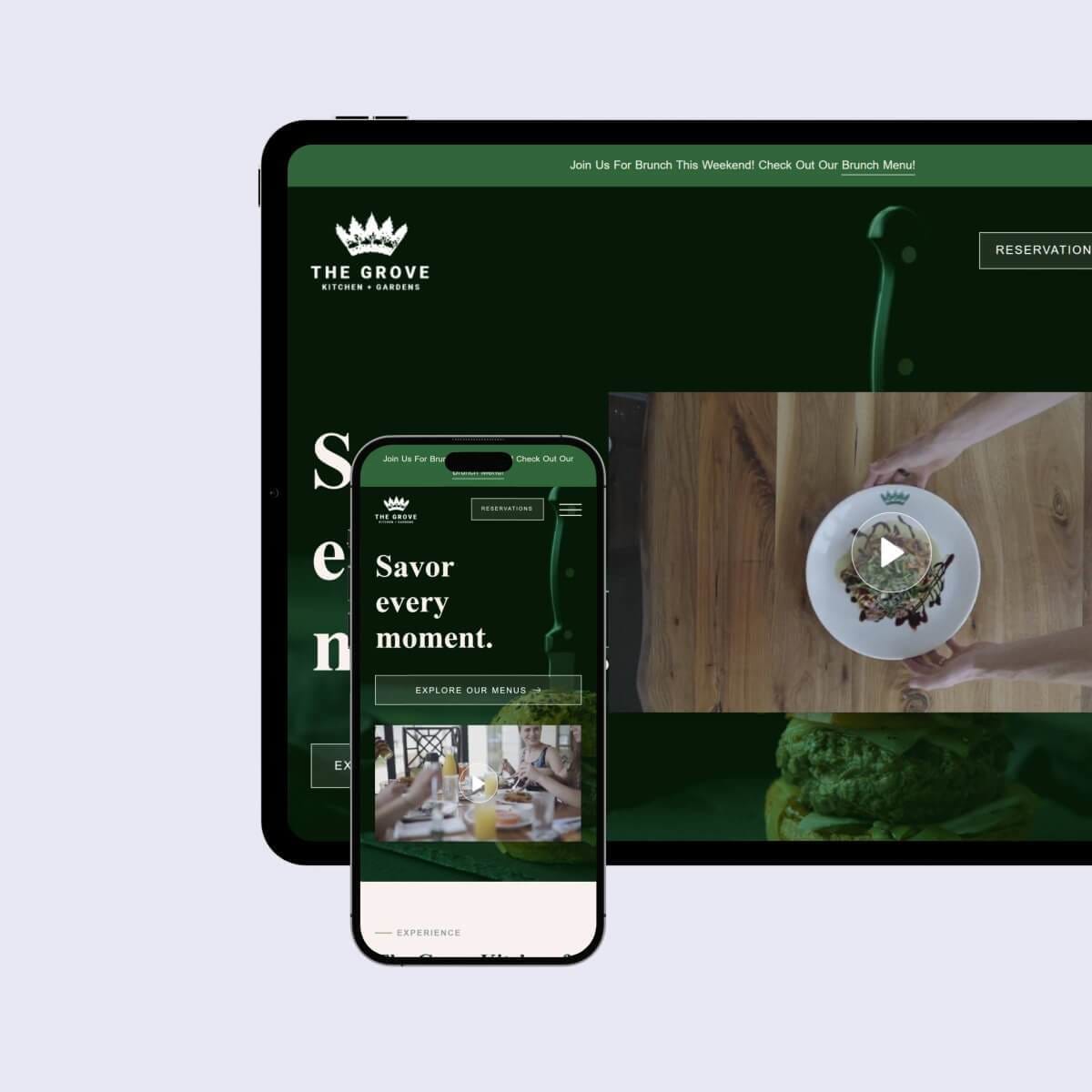 A screenshot of a website designed by Bailes + Zindler.